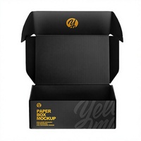 Boîte à chaussures noire en carton ondulé recyclable, avec logo personnalisé, de qualité supérieure, pliable, avec laminage mat