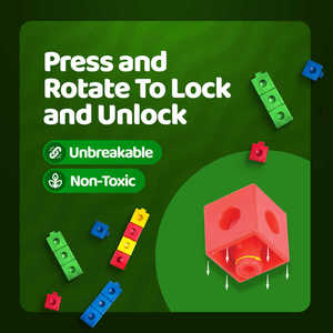 Toysaga Preschool Educational <b>Plastic</b> Building <b>Blocks</b> Toy Link N Lock for Math Counting and Sorting Skills - Product Image 3