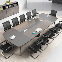 Table de conférence modulaire moderne avec structure en fer et panneau en bois, facile à nettoyer, combinaison chaise de bureau et de salle de classe