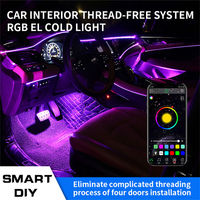 "CARDI" Kit de fibre optique acrylique d'éclairage ambiant intérieur de voiture Auto Led pour voiture audi A4 A3 8v A6 C7 A7