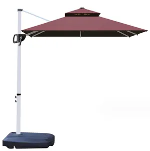 Водонепроницаемый открытый садовый зонт для патио с кнопкой наклона и кривошипа, открытый зонт от солнца