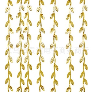 Bandes de feuilles artificielles vertes, lianes décoratives, matériau artisanal DIY, moulage par injection de tissu ZT24070201 - Product Image 1