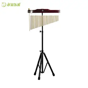 Musical Bell 32 Tone Silver Wind Chime Musical Percussion Instrument With Tripod Stand And Striker