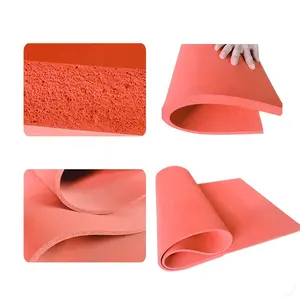 High Temperature Heat Resistance Silicone Rubber Foam Sheet Cushion Sponge Pad Mat 1000*1000*1mm