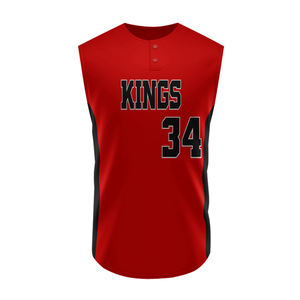 Camiseta de béisbol sin mangas con diseño personalizado de alta calidad, ropa deportiva de béisbol y Softball con sublimación, venta al por mayor - Product Image 1