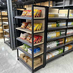Estanterías de Góndola Personalizadas de Fábrica <span class=keywords><strong>para</strong></span> Minimercados, Estantes Ajustables, Exhibidores Portátiles <span class=keywords><strong>para</strong></span> Supermercados - Product Image 1