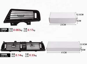 لـسيارات بي إم دبليو الفئة الخامسة F10 F11 F18 520i 523i 525i 528i 535i ذات المقود الأيسر، شبك مخرج فتحة مكيف الهواء الخلفي/الأيسر/الأيمن/المركزي للوحة تكييف الهواء - Product Image 3