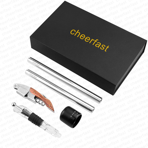 Cheerfast Factory Venta al por mayor Ice Chilling Stick High-End Acero inoxidable Wine Chiller Stick Juego <span class=keywords><strong>de</strong></span> regalo - Product Image 2