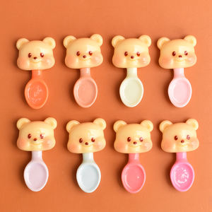 Cabujón de resina de oso de dibujos animados con cuchara y tenedor, de base plana, para figuras de resina DIY, fabricación de joyas, horquillas y accesorios decorativos - Product Image 3