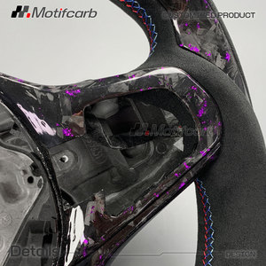 Volante de Fibra de Carbono Personalizado en Color Morado para BMW Serie 3 5 G, Modelos G01 G20 G30 G80 G05 X3 X4 X5 X6 M3 M4 M5 M8 330i 340i 440i - Product Image 4