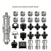 Adaptateur mâle-mâle 1/4 3/8, insert métallique pour support de lampe, écrou de rotation mutuelle, vis de conversion – Fourniture directe usine