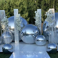 Boule de miroir gonflable grande sphère de miroir noir disco boule de miroir gonflable brillante décorations de ballon en pvc