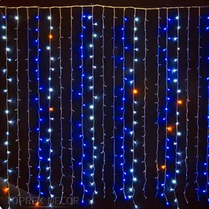 For Indoor And Outdoor Use Connectable Rgb Curtain Lights christmas Decoration 300 led curtain lights outdoor