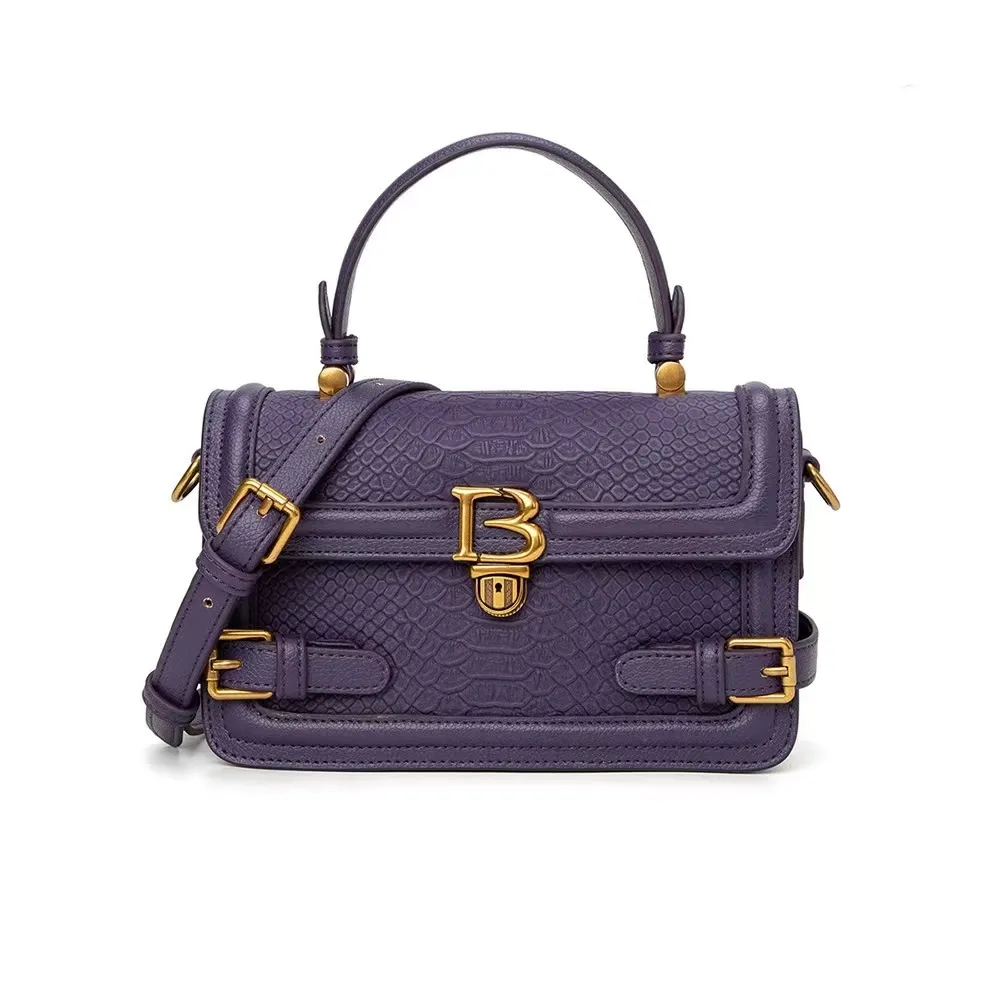 luxury ladies crossbody bags women crocodile leather pattern purple croc purses handbags