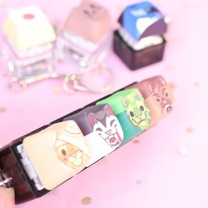 Llavero LED Cuadrado Personalizado con Sonido Creativo, Lindo Llavero de Acrílico con Diseño de Dibujos Animados, Clicker Antiestrés, Regalo de Plástico Impermeable - Product Image 4