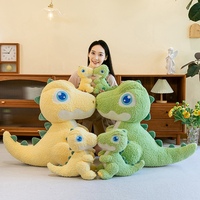 Boneka Dinosaurus Mata Besar Lucu, Mainan Plush Berbagai Ukuran, Boneka Tyrannosaurus Rex Lembut untuk Hadiah Ulang Tahun dan Liburan Anak