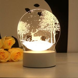 Luz de noche acrílica para niños, base de luz de noche, regalo de cumpleaños - Product Image 6