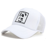 Gorra de béisbol Panda, informal, con protección solar, moderna, de malla, estilo camionero, ajustable, unisex, para verano y actividades al aire libre