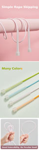 PVC Plastik Atlama İpi <span class=keywords><strong>2</strong></span>.8M Unisex <span class=keywords><strong>2</strong></span> Parçalı Set için 9,9 $ Fitness Egzersizi Ücretsiz Kargo - Product Image 5