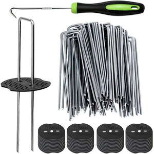 Clous de fixation en U de 15 cm les plus vendus pour jardin, serre, stock direct usine, contrôle des mauvaises herbes - Product Image 2