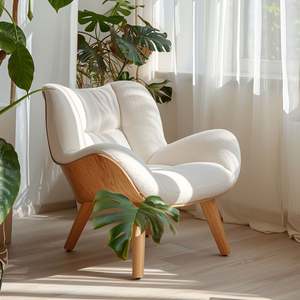 Fauteuil de salon en velours moderne nordique pour hôtel et villa - Product Image 4