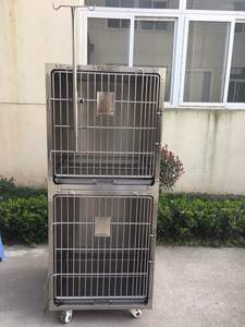 Gabbia per cani da compagnia in acciaio inossidabile con motivo solido con vassoio in plastica per passeggiare comodamente - Product Image 3