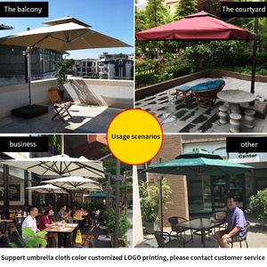 Grand parasol cantilever en aluminium pour extérieur, design moderne, sombrillas terraza romaine pour hôtel, patio, plage, mobilier d'extérieur - Product Image 5