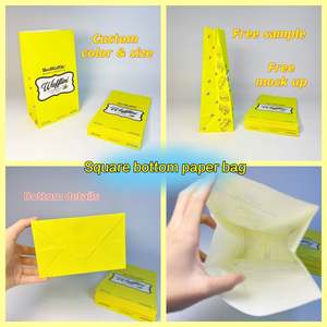 Wholesale Custom Logo Printed Square Bottom Paper <b>Bag</b> for Packaging Food Noodles Milk Sushi Shoes Cosmetics Cotton Embossing - Product Image 3