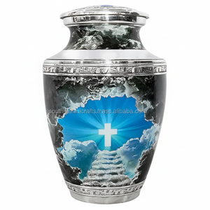 Venta caliente de alta calidad hermoso diseño de latón para adultos urnas de cremación para cenizas urnas hechas a mano urnas funerarias - Product Image 1