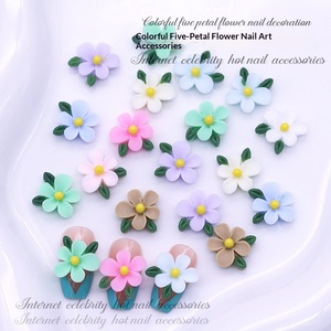 Nouveaux accessoires pour nail art : Matériaux de décoration pour <span class=keywords><strong>ongles</strong></span> en résine, style frais, tendance Ins, fleur de gardénia à cinq pétales - Product Image 4