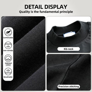 Camiseta Oversize de Punto de Alta Calidad 300gsm, Estilo Urbano, Corta, Vintage, de Algodón, Personalizada, Lisa, Antiarrugas - Product Image 3