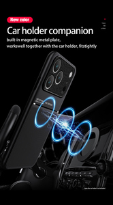 Kết Cấu Da Xe Nam Châm Đứng Trường Hợp Đối Với iPhone 17 Pro Max 15 14 13 11 12 16 Cộng Với 17 Không Khí Mềm TPU Silicone Chống Sốc Bìa - Product Image 6