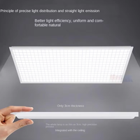 Lampe de bureau LED, lumière plate en aluminium, panneau LED à montage au plafond pour système de plafond intégré
