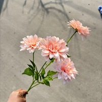 Bunga Dahlia Buatan Grosir, Dahlia Sutra Batang Panjang untuk Dekorasi Vas Rumah, Pesta Pernikahan, dan Centerpiece Meja
