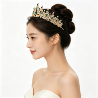 Magnifique Couronne de Princesse Vintage Multicolore en Strass, Diadème Royal Argenté pour Mariage, Bijou de Cheveux pour Mariée et Bal de Promo