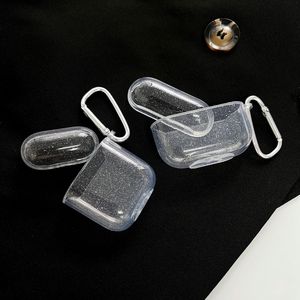 Pour Apple <span class=keywords><strong>AirPods</strong></span> Pro coque transparente à paillettes de luxe pour Air Pods 3 2 1 Pro porte-clés accessoires housse d'écouteur en Silicone souple - Product Image 6