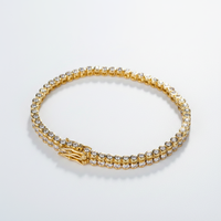 Vente en gros Bracelet Moissanite rond certifié GRA Bracelet Moissanite Bracelet tennis Moissanite en argent sterling S925