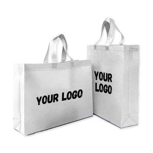 Sacs de courses promotionnels personnalisés avec logo, sacs de déménagement imprimés non tissés pour le commerce de détail - Product Image 1