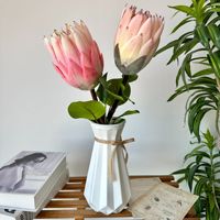 YL Wholesale Artificial King Protea Home Decor Arrangement Centre de Table Style Nordique Soie Floquée 66cm Réaliste Fête des Mères