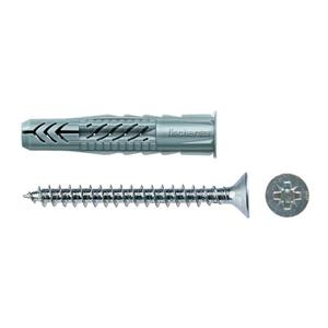 FISCHER - 71550 Tapón universal de nailon con tornillo UX R S - EAN 8001132715505 ANCLAJES MECÁNICOS - Product Image 1