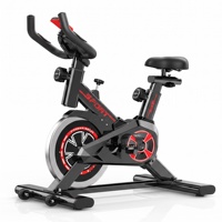 Vélo de spinning professionnel d'intérieur avec volant d'inertie lourd, transmission silencieuse, siège réglable et moniteur de fréquence cardiaque pour studio de fitness