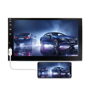 7 بوصة السيارات الإلكترونية شاشة تعمل باللمس كاملة مزدوجة din USB bt gps راديو السيارة الوسائط المتعددة