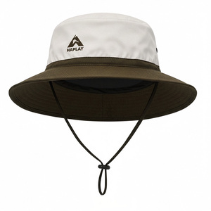 Oem bán buôn biểu tượng tùy chỉnh rộng vành thoáng khí ngoài trời Mũ câu cá, có thể điều chỉnh Polyester gorras thêu xô hat với chuỗi - Product Image 3