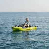 Kayak de pêche monoplace à pédales détachables en 3 parties, avec grand espace de rangement, en HDPE léger et durable, pour océans, lacs et rivières