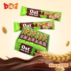 Kẹo bán buôn tùy chỉnh nhãn hiệu riêng Halal giòn bánh quy dính Yến Mạch Sữa sô cô la Choco đầy thanh cuộn phồng Wafer thanh - Product Image 5