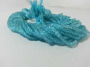 ลูกปัดหินอะพาไทต์สีฟ้าขนาด4มม. เส้นใยเกรด AAA + ได้รับการรับรองจาก IGI vivaaz - Product Image 4