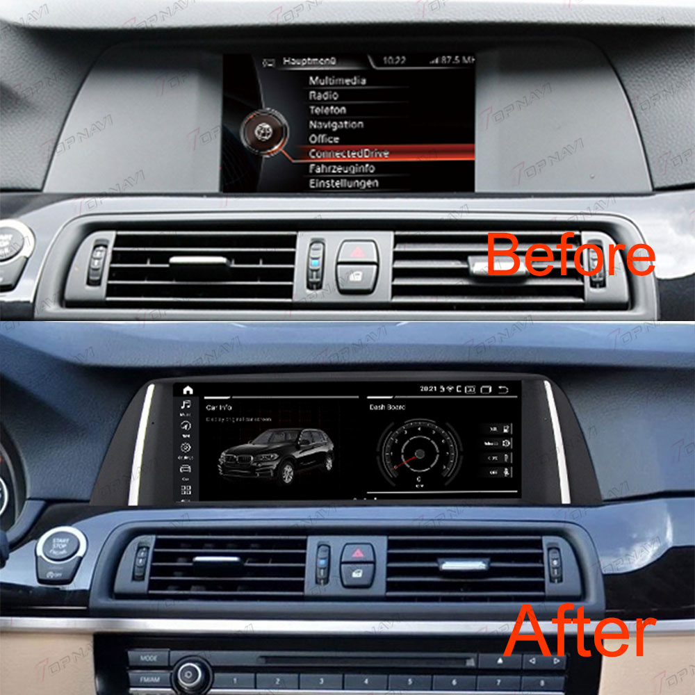 Autoradio 12,3 Pouces Ninetom Pour BMW Série 5 F10/F11 2010-2012 Avec CIC - GPS, CarPlay/Android Auto, DSP - 8
