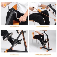 Mini stepper domestique en acier à double usage (mains et pieds) pour personnes âgées, avec vélo d'exercice pour l'entraînement des membres supérieurs, capacité nominale de 150 kg