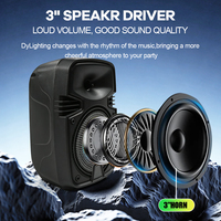 Haut-parleur TWS RGB avec prise en charge USB/TF/FM, taille 3 pouces, sortie 5W, batterie lithium 800mAh - Idéal pour le home cinéma et les fêtes en extérieur