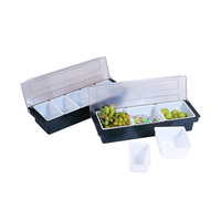 Outils de cuisine Compartiment en plastique Porte-condiments Restaurant Bar Porte-condiments